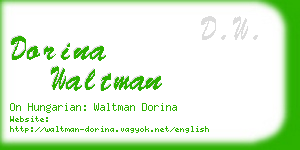 dorina waltman business card